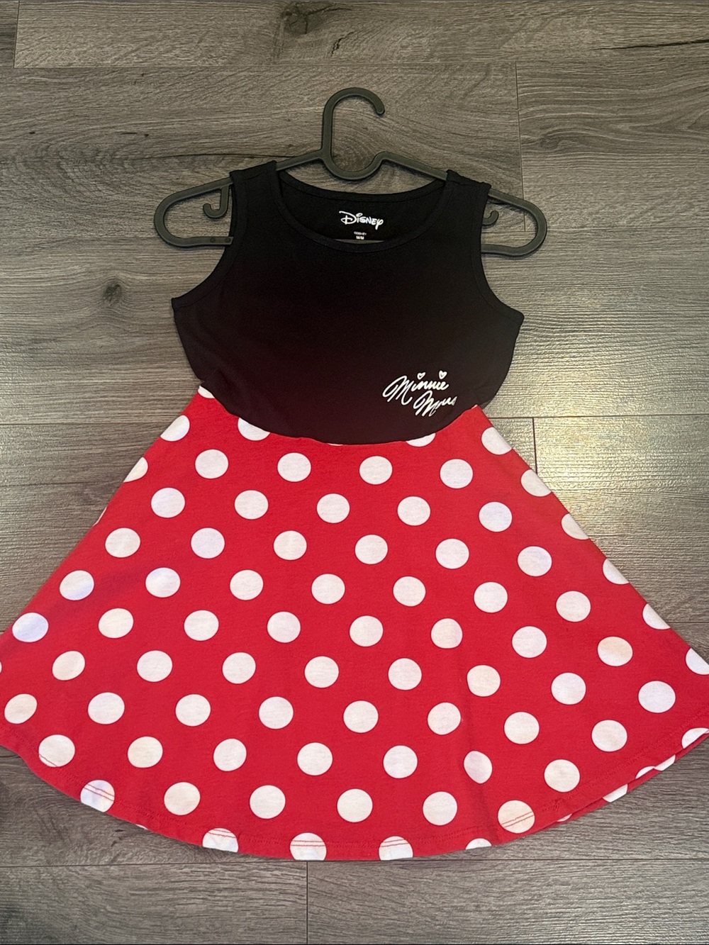 Disney Red & Black Minnie Mouse Polka Dot Skater Dress Disneyland